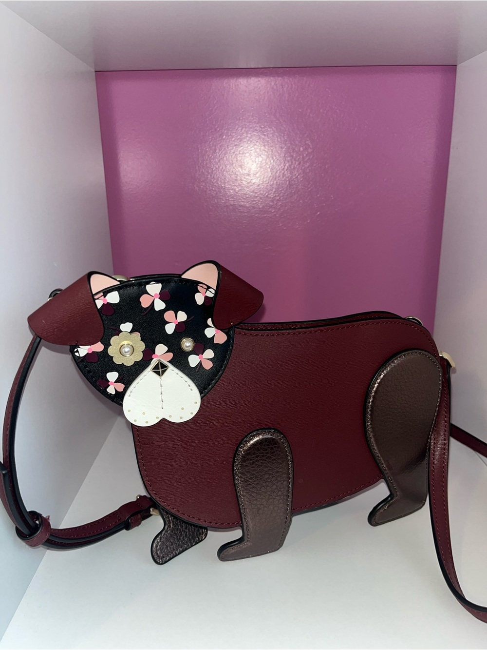 kate spade 3d Cherrywood Floral Pup crossbody